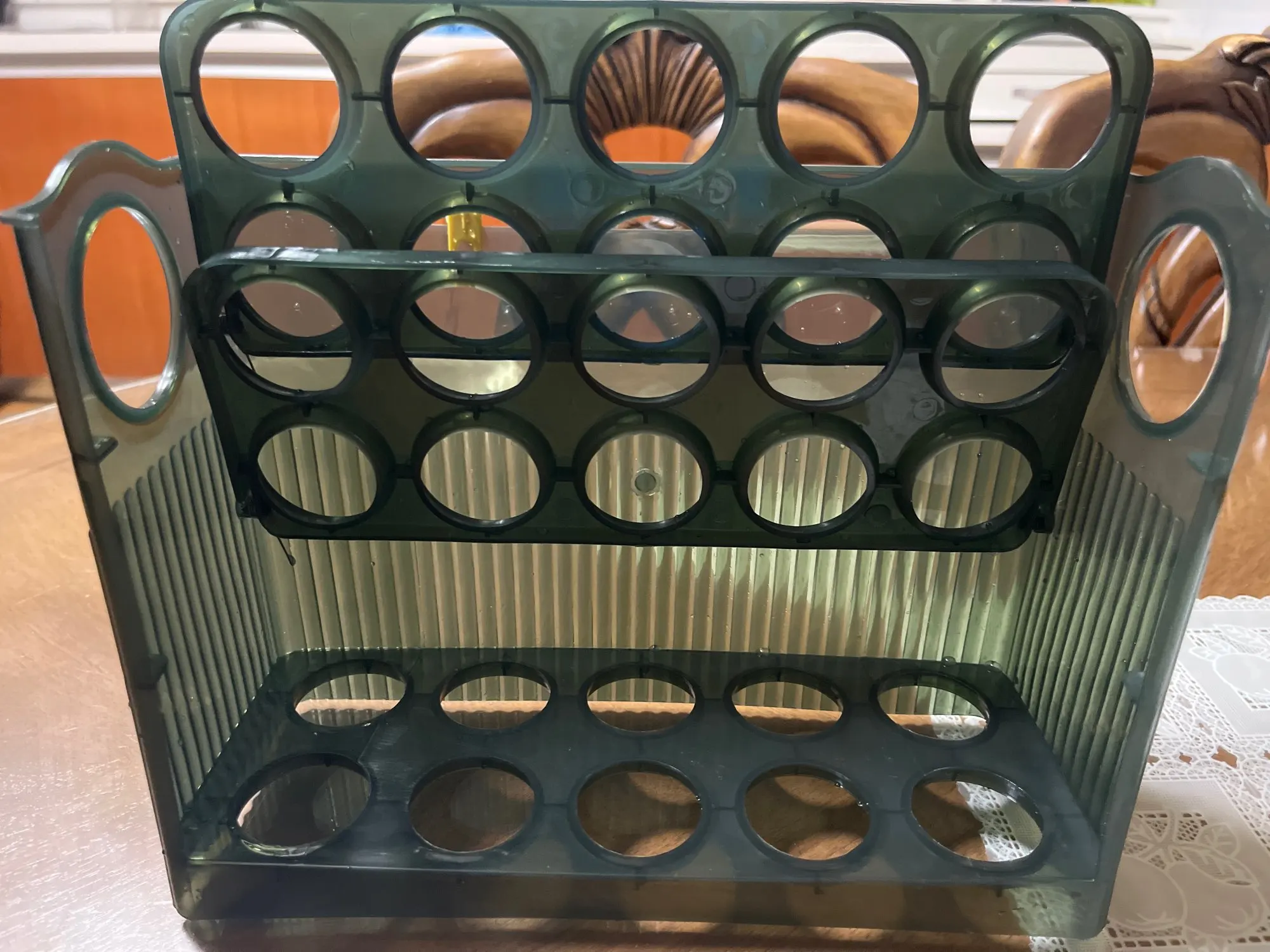 Egg Storage Box Side Door of Refrigerator Storage Organizer Kitchen Reversible Special Egg Storage Tray Kitchen Accessories photo review