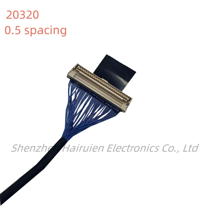 Ultra fine coaxial line 20320 0.5 spacing -50P head with tension belt transmission stable high-definition screen cable 40AWG