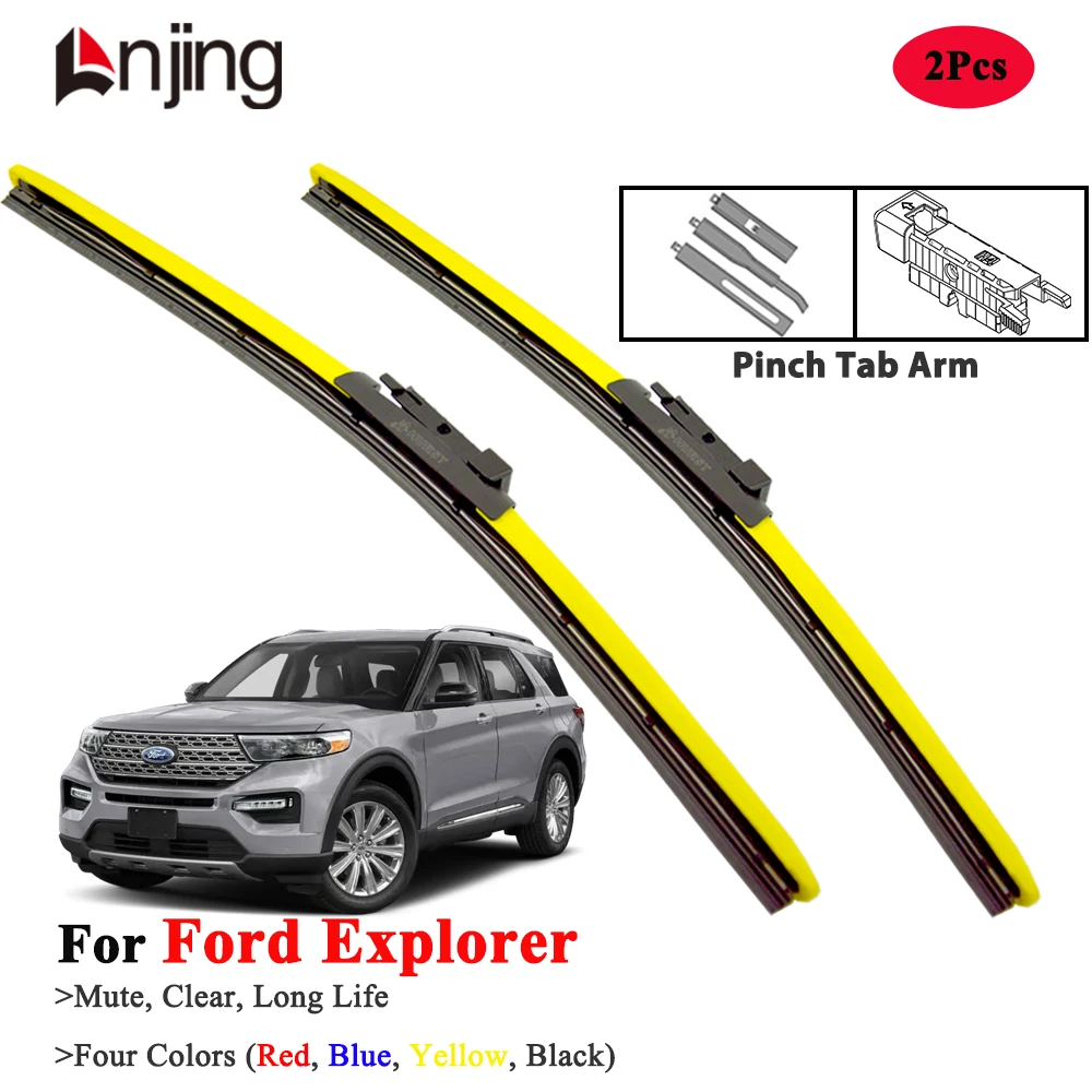 

LNJING Colorful Wiper Blades For Ford Explorer 1991-2025