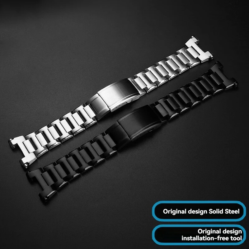 316L Stainless Steel Undead Bird Style Red Bottom Watch Band For Casio G‑SHOCK MTG‑B2000 Men Metal Bracelet Replacement Strap