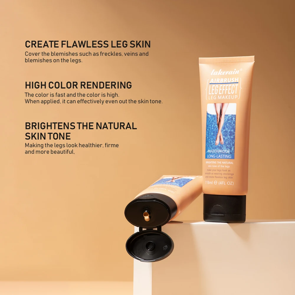 3colors Leg Makeup Moisturizing Liquid Body Foundation Fake Tan Cream Tanning Body Waterproof Long-lasting Lotion Even Skin Tone