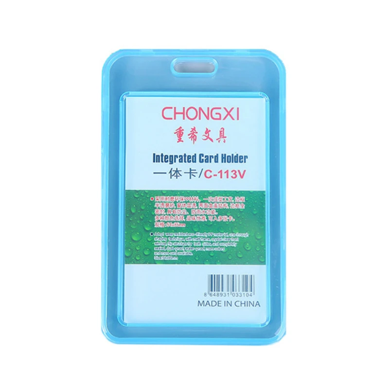 Imagem -05 - Suporte de Cartão de Trabalho Vertical Transparente Plástico Pessoal Passar Cartão de Identificação de Acesso Case Ônibus Enfermeira Médico Empregado Cartão Manga 7x11.2cm