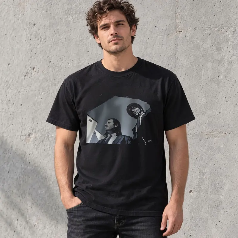 Pulp Fiction Movie Graphic T Shirt, Vintage 90s Retro Film Print Tee, Quentin Tarantino Classic Cinema Unisex Short Sleeve Shirt