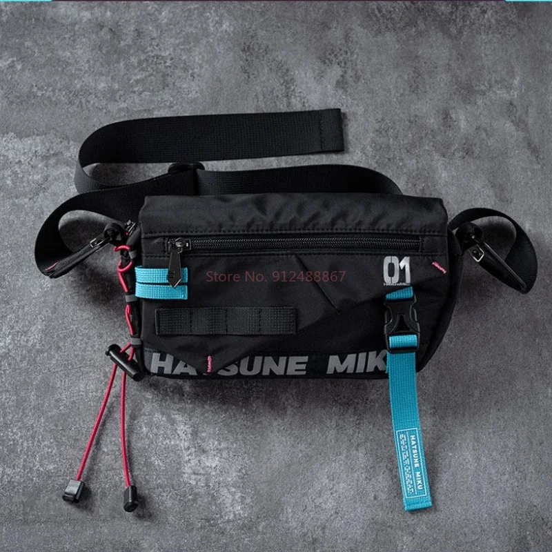 hot-outdoor-bag-hatsune-miku-crossbody-bag-anime-peripheral-neon-electronic-music-series-waist-chest-bag-adjustable-strap