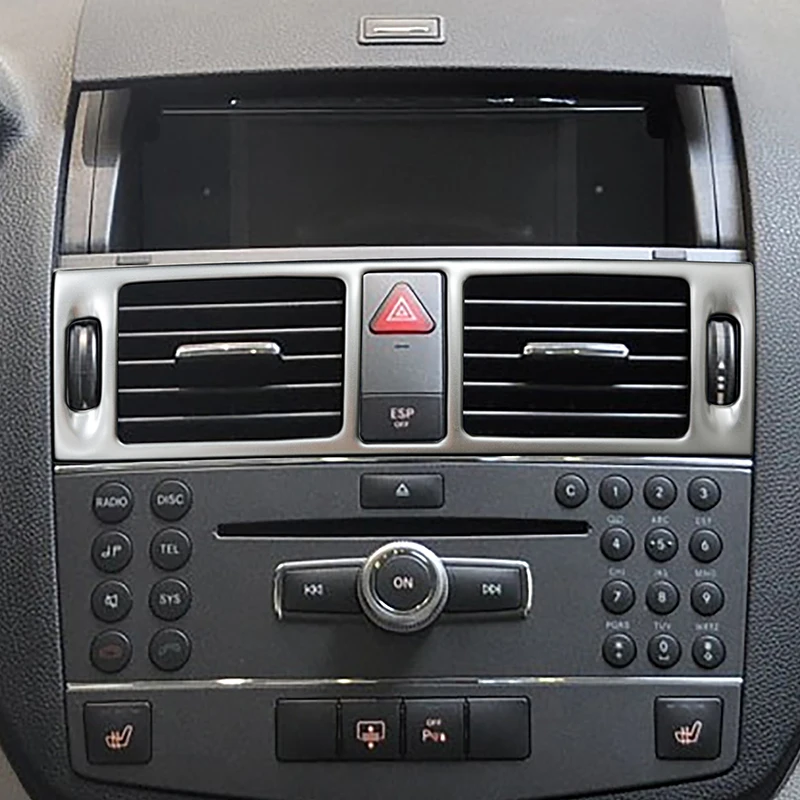 Car For Mercedes Benz C Class W204 2007-2010 Center Console Air Conditioner Vent Outlet Frame Cover Trim Decoration Accessories