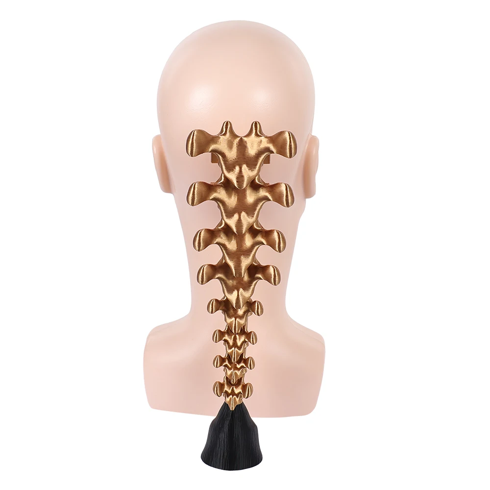 Movie O'Dessa Agamemnon Cosplay Vertebra Golden Hair Clip Helmet Accessories Decoration Props Disguise Halloween Carnival Party view 5