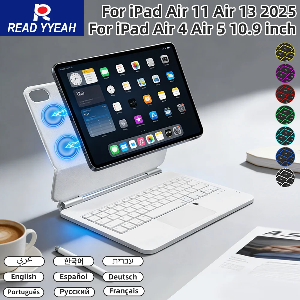 

Bluetooth Wireless Keyboard for Apple iPad 10th Gen Smart Cover for iPad Pro 11 12.9 13 Air 4 Air 5 Pro 12.9 Tablet Holder