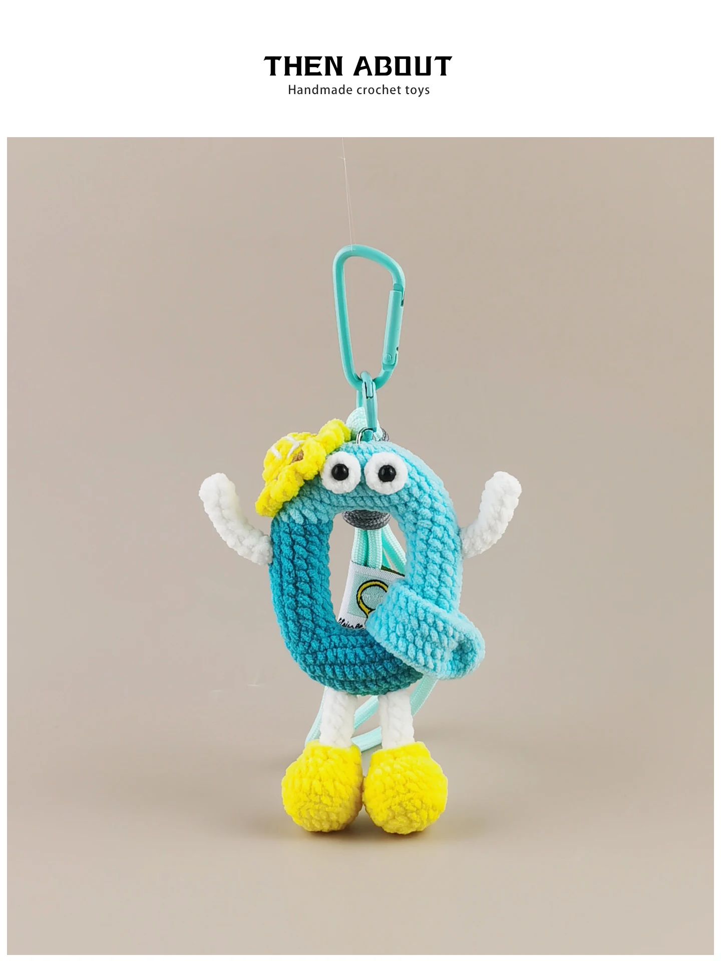 Delicate Toy Doll Bag Charm Keychain Fun English Initial Q Pendant Exquisite Gift Fashionable Accessory for Handbags
