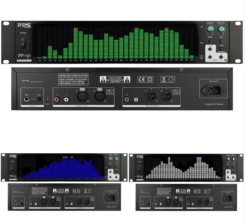 Bds PP-131 Rack-Mounted 2u Spectrum Display Equalizer Audio Level Amplifier Spectrum Analyzer Led Stage Power Supply