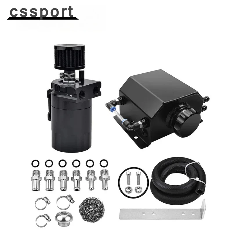 

Универсальный алюминиевый масляный бак емкостью 300 мл, резервуар + бак радиатора охлаждающей жидкости 1 л для Honda Toyota Subaru Mitsubishi Mazda