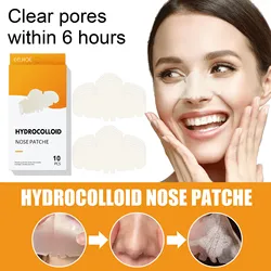 10Pcs Hydrocolloid Nose Patches Hydrocolloid Patches Blackhead Removal Deep Cleansing Pore Strips For Face Nose and Pores