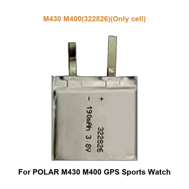 M430 M400(322826) (الخلية فقط) بطارية ساعة رياضية بنظام تحديد المواقع لساعة بولار M430 M400 GPS الرياضية 190 مللي أمبير جودة عالية #2