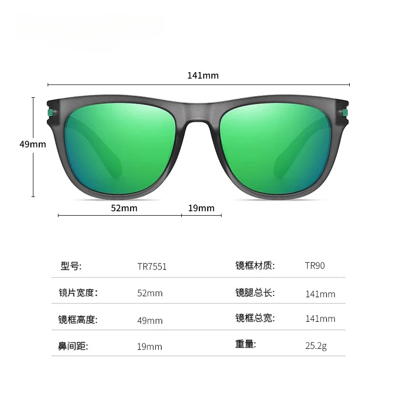 +75 +100 +125 Hyperopia Sunglasses Polarized Men's Prescription Sunglasses Customized Myopia -150 -175 -200 -225
