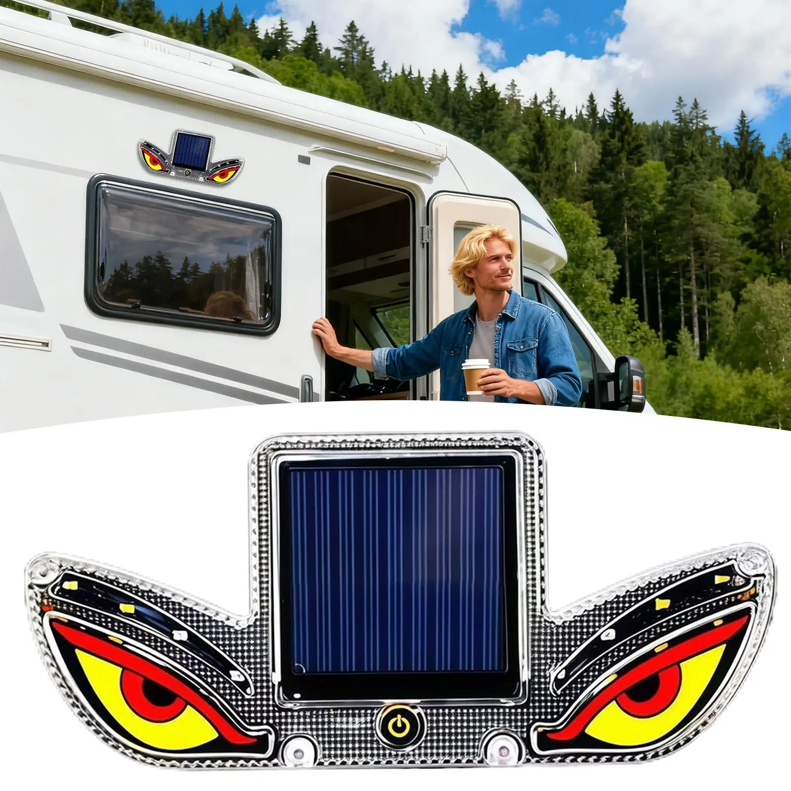 Security Lights For Cars Waterproof Multi-mode LED Flash Portable Car Solar Flashing Light For Sedan SUV RV Pickup Van Vehicle