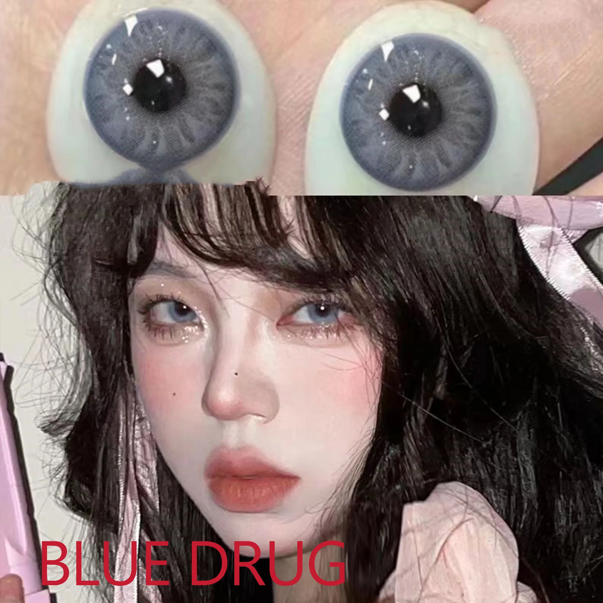 Coslens Charming Eyes 14.00mm Color Soft Contacts Lenses for Eyes Anime Accessories линзы для глаз цветные Blue Drug