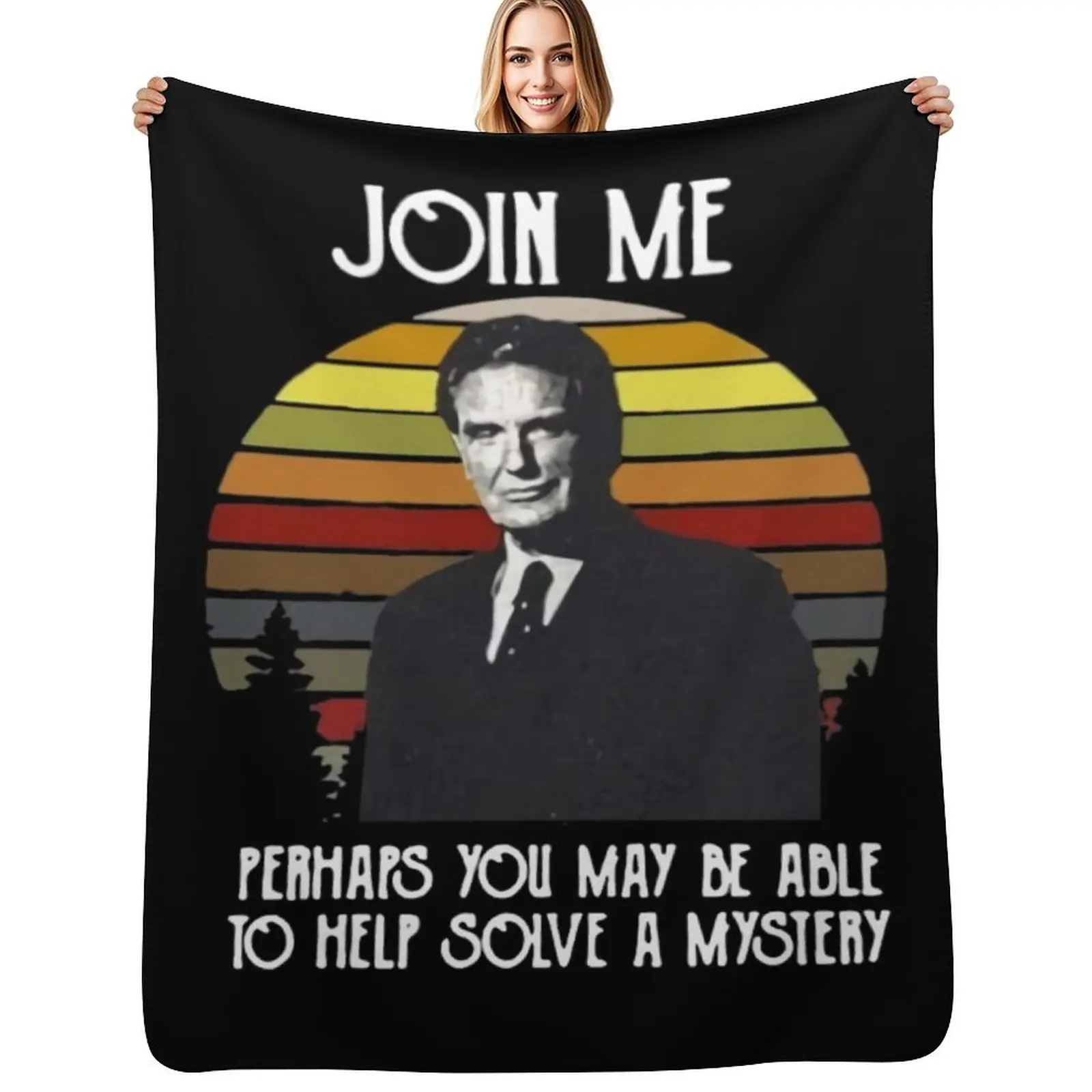 Join Me Perhaps You May Be Able To Help Solve A Mystery Throw Blanket Compact Warm Blanket for Car Road Trip