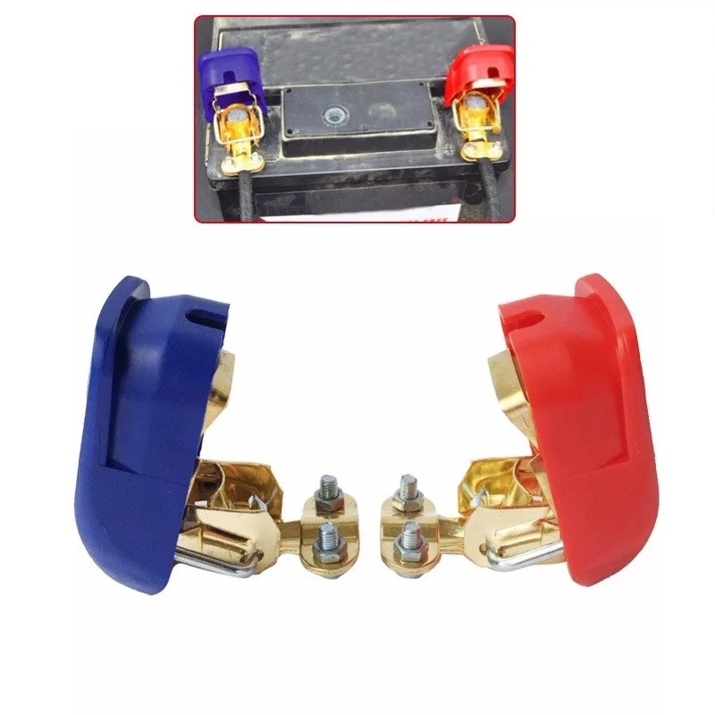 

Car Battery Terminal Connectors Positive Negative Car Battery Terminals Clamp Connector Quick Release Disconnect Power Supply HQ