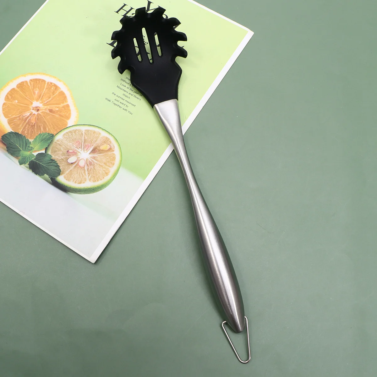 

1pcs Silicone Noodles Colander Slotted Spoon For Pasta Noodle Strainer Hot Pot Cooking Kitchen Utensils Drainage Tool With