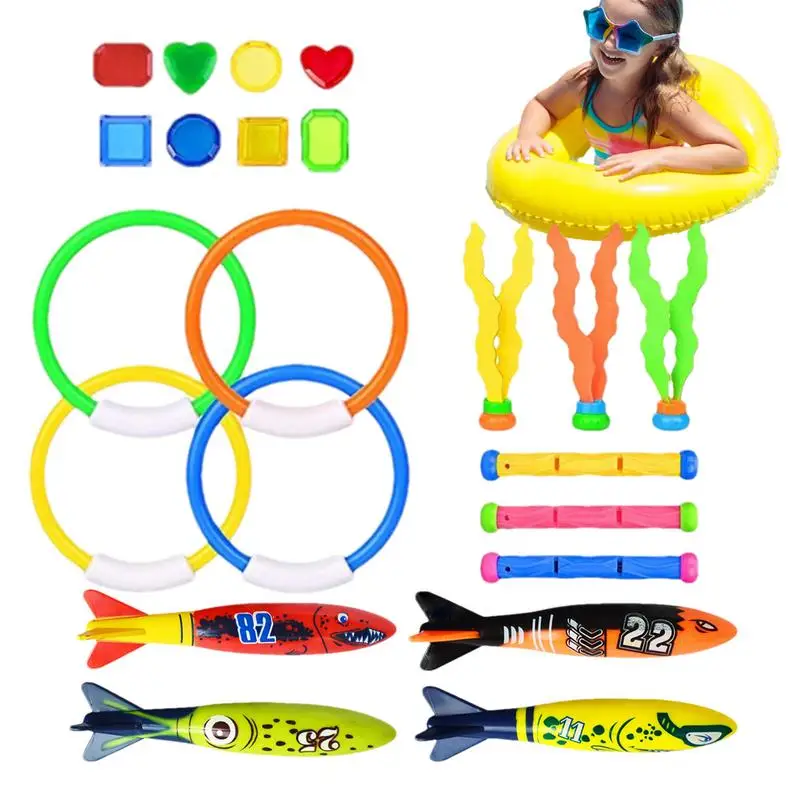 

Pool Sinking Toys 22PCS Summer Diving Pool Swimming Toys Summer Toys Fun Toys Swimming Pool Toys For Boys Girls Teens Ages 7