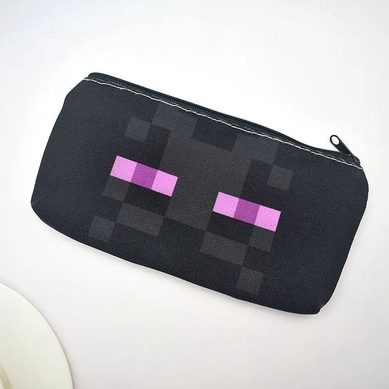مقلمة قماش ماين كرافت للأولاد والبنات العودة إلى المدرسة حقيبة تخزين القرطاسية لعبة البضائع ستيف الزاحف أكياس قلم رصاص #4