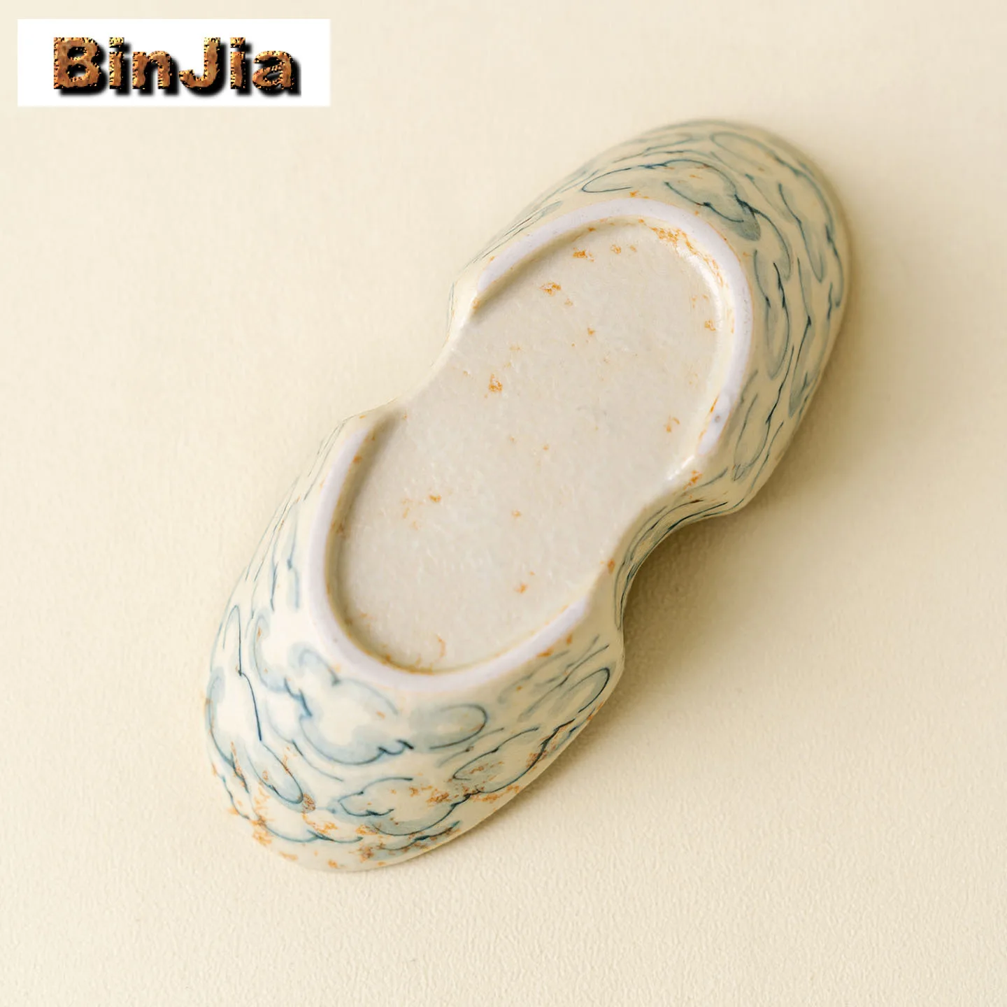Caramel Underglaze Hand-painted Cloud Tea Scoop Luxury Shovel Chahe Household Awakening Tea Ladle Drinkware Ornaments Supplies