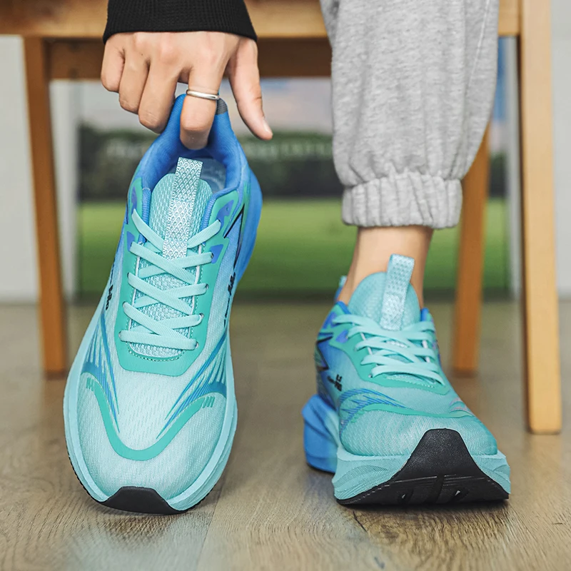 2026 Nylon Carbon Plate Professional Marathon Students Running Shoes for Man Lightweight Popcorn Training Outdoor Sneakers Women