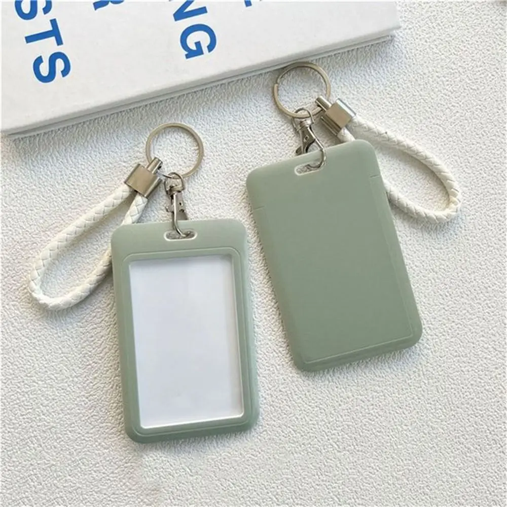 School Supplies Student Business Key Chain Work Card Keyring ID Card Holders Bus Card Cover ID Card Protective Badge Holders