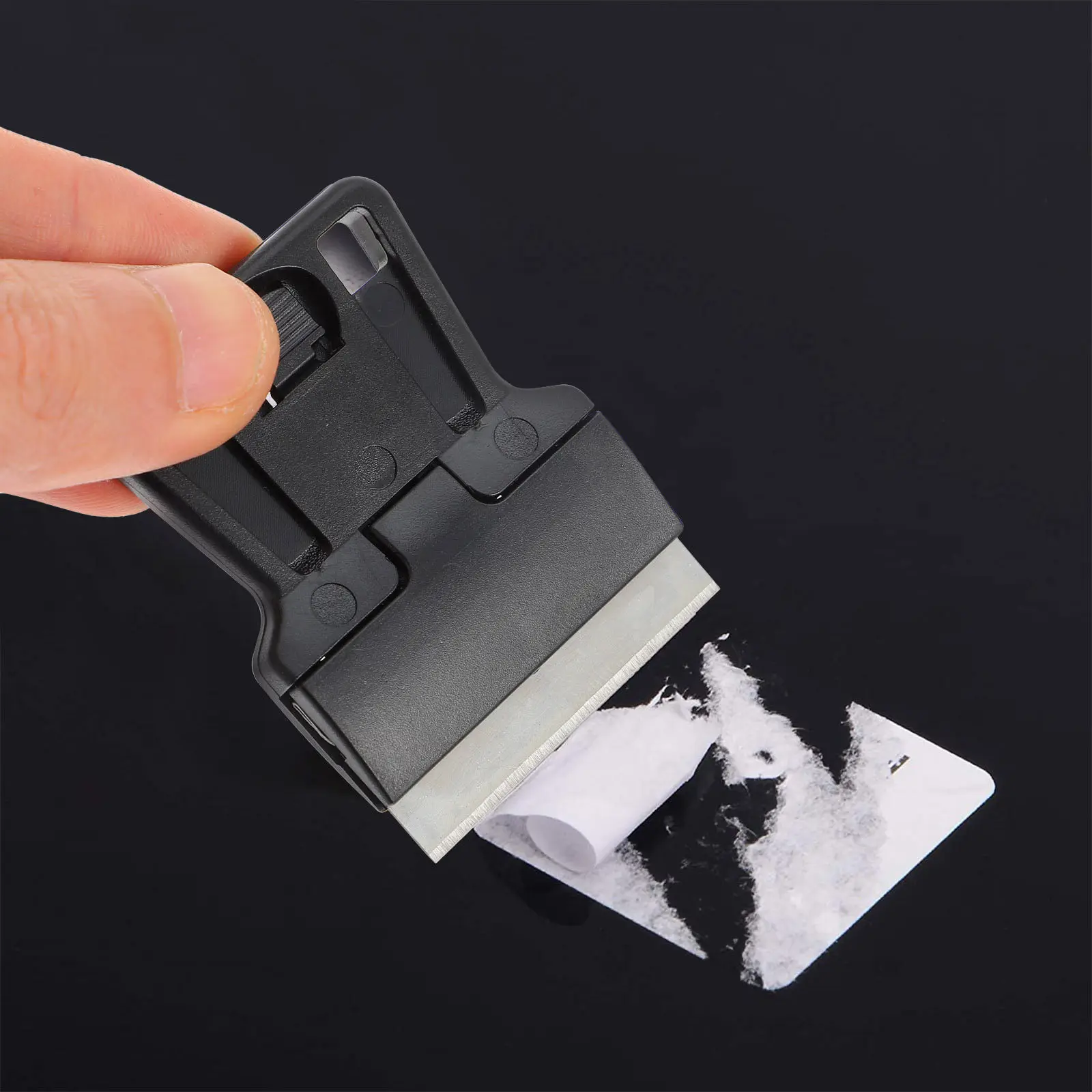 

Металлический скребок со сменными лезвиями для удаления тонировки с автомобильных стекол, очистки стекла, удаления затирки, герметика, обоев, наклеек и краски