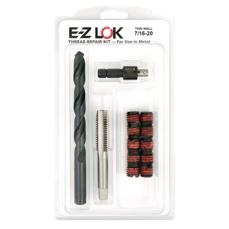 

EZ-310-720 Thread Repair Kit for Metal Carbon Steel Threaded Inserts 7/16-20 and Installation Tools