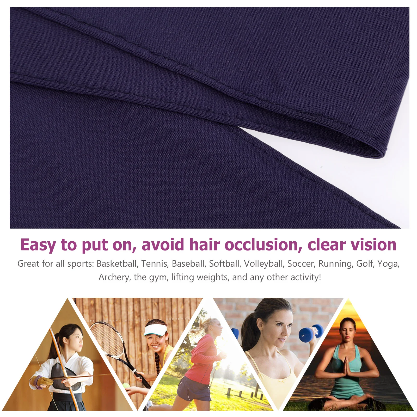 

4 Pcs Athletic Exercise Headbands Sweatband Breathable Hair Green Hairband Fitness