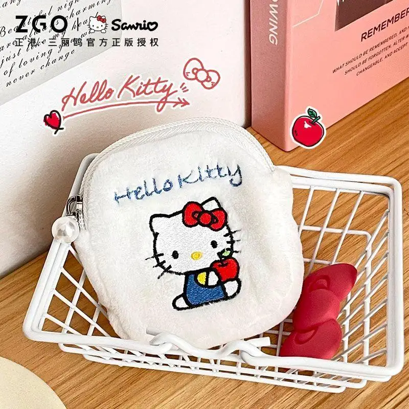 

Sanrio Authentic Plush Cute Coin Wallet Headphone Bag Girl Mini Card Pack Pendant Children's Cute Small Bags Girl Birthday Gift