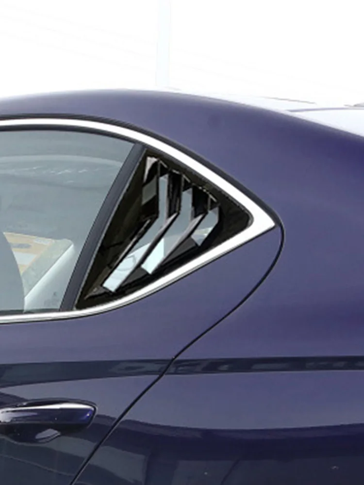 Car Styling For Skoda Octavia 4 Sedan 2020-2022 Rear Triangular Window Louver Shutters Vent Cover Trim Auto Accessories