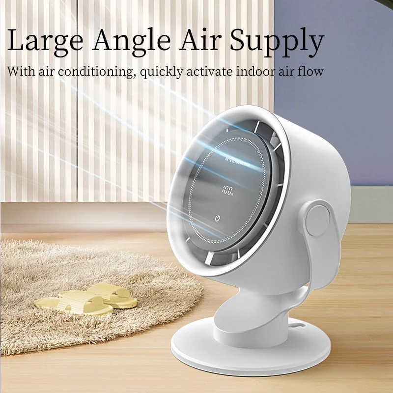 سطح المكتب عالية السرعة مروحة قابلة للشحن هادئة الخالية من الشفرة الجدار الشنق اللمس التبديل مروحة 4000MA اللاسلكية الجدول التهوية مبرد الهواء