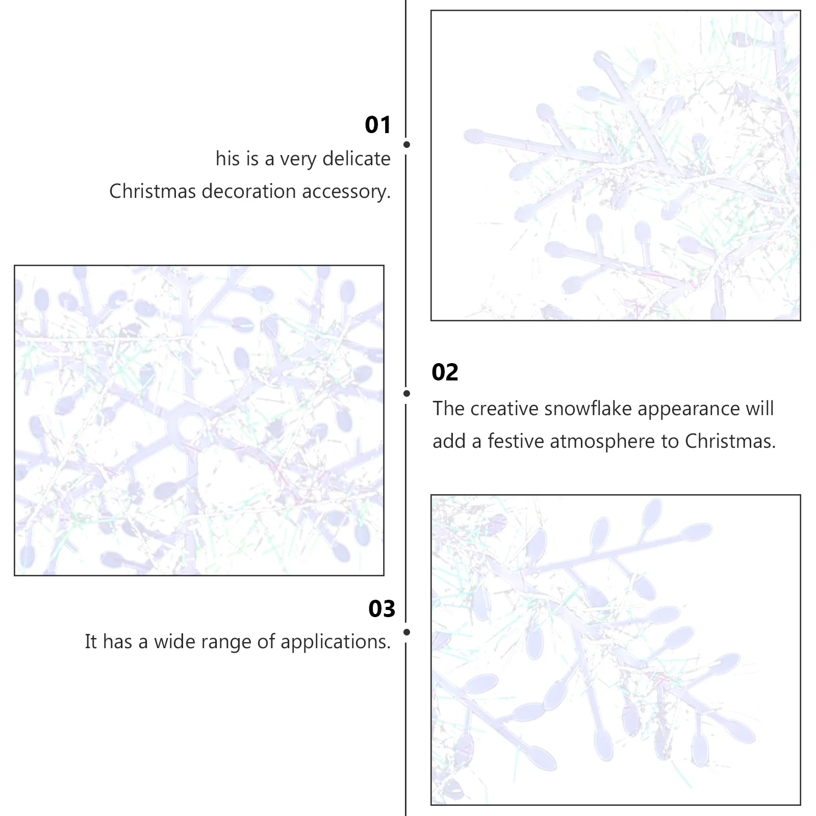 

90Pcs Christmas Snowflake Shape Hanging Ornaments Creative Xmas Tree Decor Smooth Edge Safe Material Holiday Decoration Gift