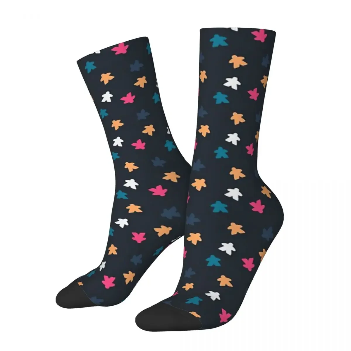 Dark Meeple Pattern Socks Harajuku Super Soft Stockings All Season Long Socks Accessories for Unisex Gifts