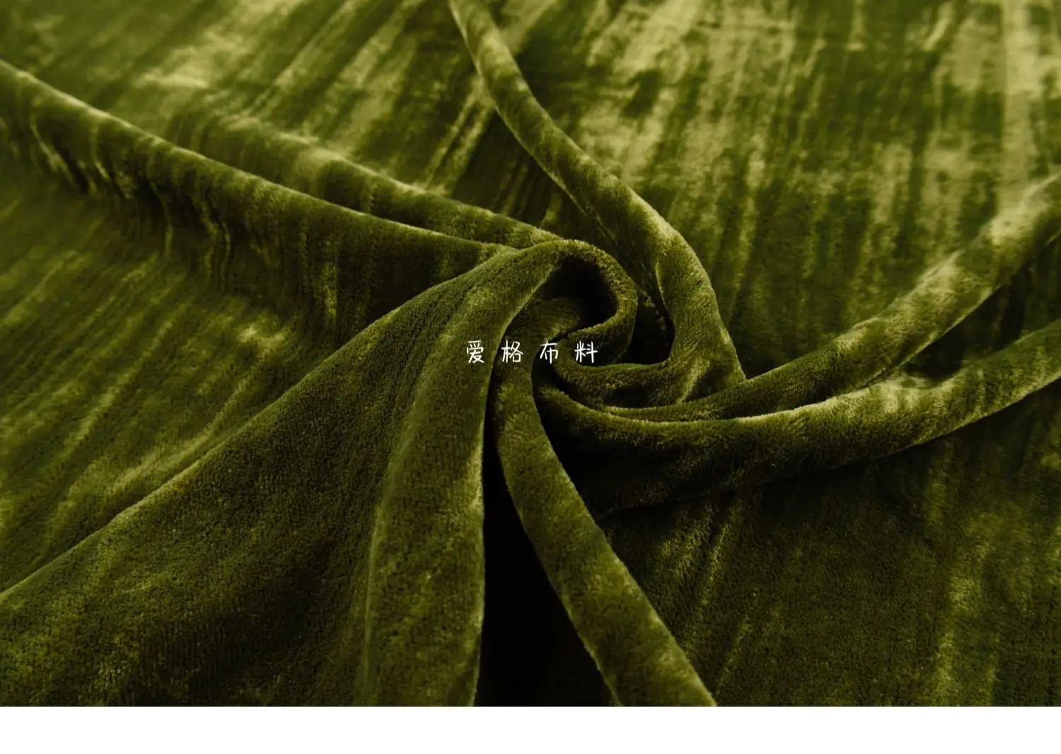 Gold Velvet Velvet Fabric Drape Moss Green Vertical Stripes Irregular Wrinkled Pleated Garment DIY Fabric for Sewing Meters