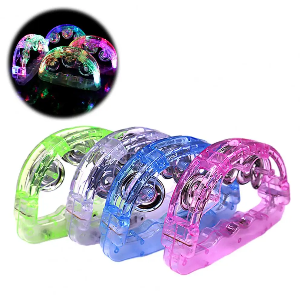 

Light-up Tambourine Led Shaking Bell Led Tambourine Light Up Musical Flashing Rattle Bell for Adults Wedding Party for Teenagers