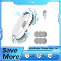 Inse W1, Intelligent Window Cleaning Tobot, 3200Pa variable frequency suction, Two-way water spray, Low-noise operation
