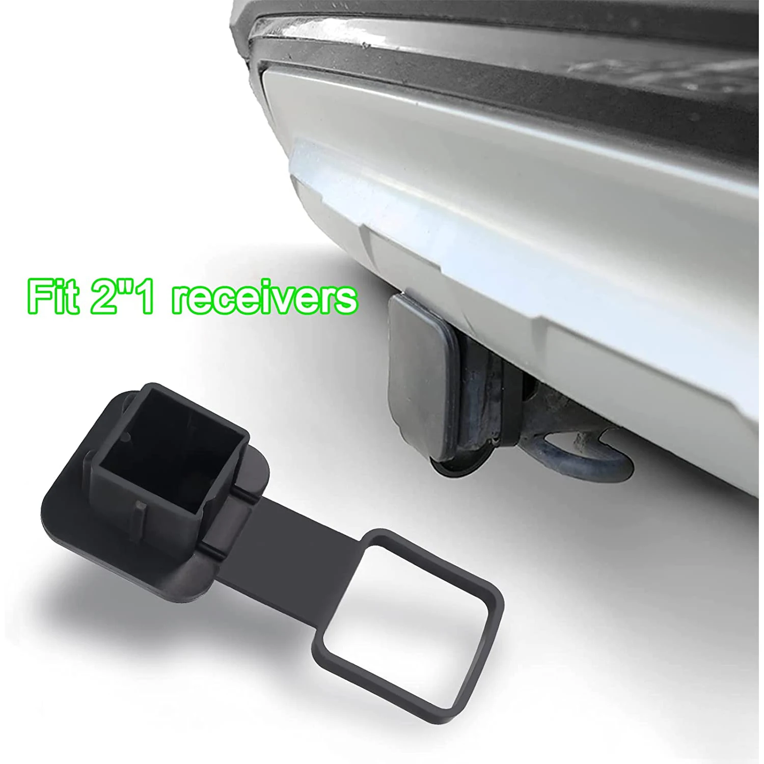 Trailer Hitch Tube Cover 2\'\' Rubber Hitch Tube Cover Plug Cap Insert 2 inch Receivers Class 3 4 5 for Dodge Ram Porsche Benz