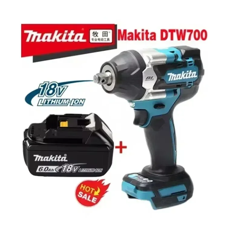 Makita 18V lithium-ion battery for Makita DTW700 1800 N.M torque brushless electric cordless impact wrench 1/2 inch suitable