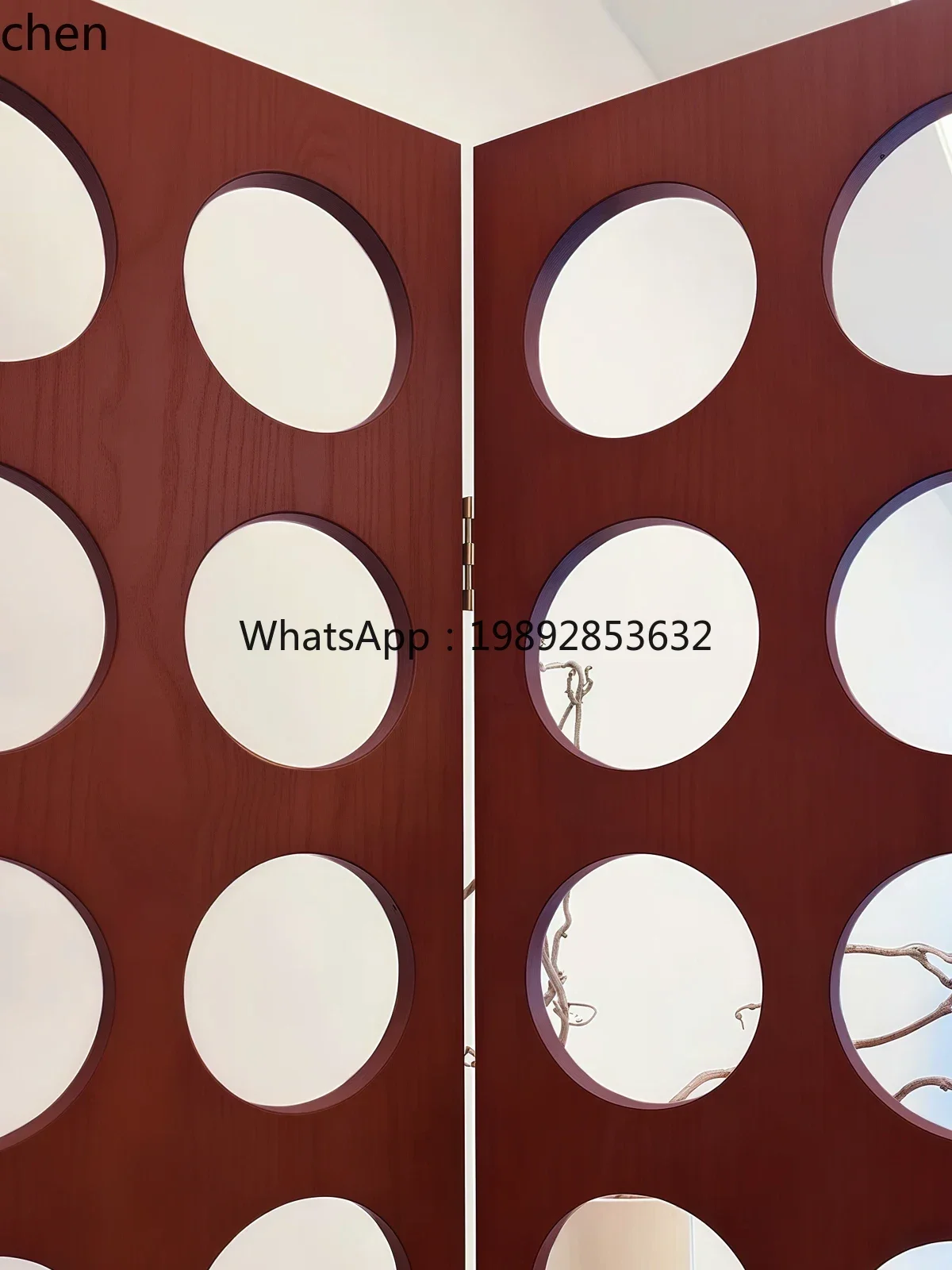 ZZ Chinese Style Screen Living Room Folding Mobile Partition Simple Fashionable Entrance Blocking Vintage Light Luxury