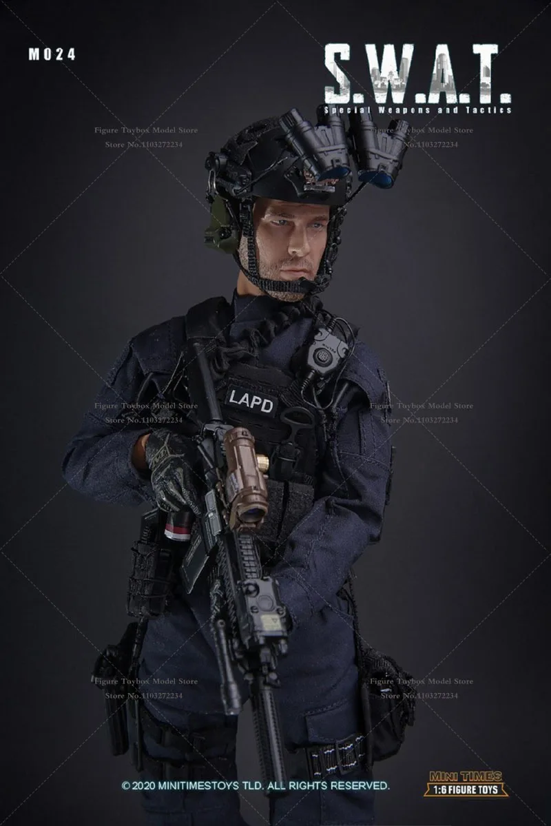 Minitimes Toys-Modèle de soldat mobile, simulation de police SWAT, mini figurine d'action militaire, ensemble complet, M024, 12 ", échelle 1/6, GérGifts