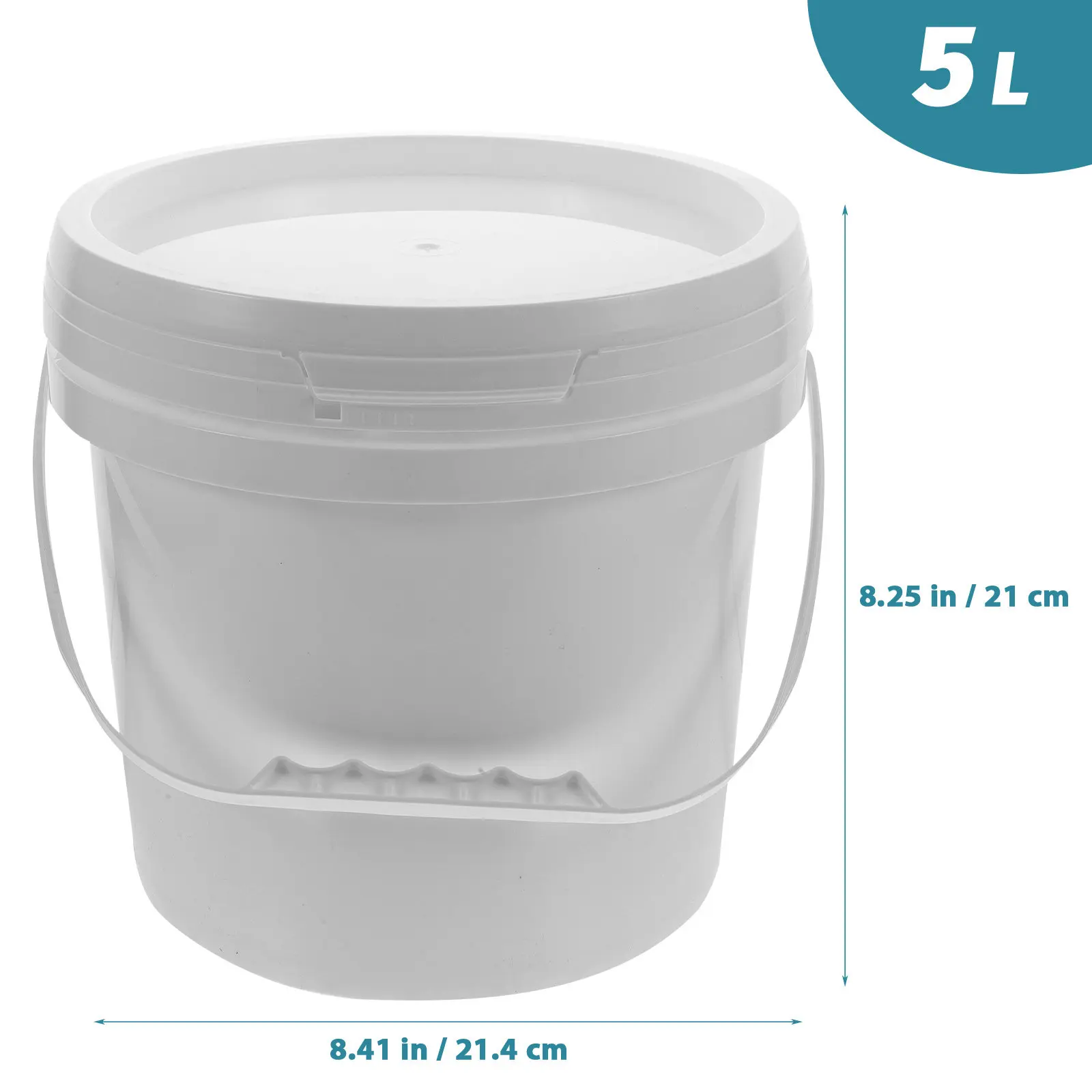 Sturdy Food Grade Sealed Plastic Paint Bucket with Lid Ergonomic Grip Drop Resistant Paint Storage Container for Artists