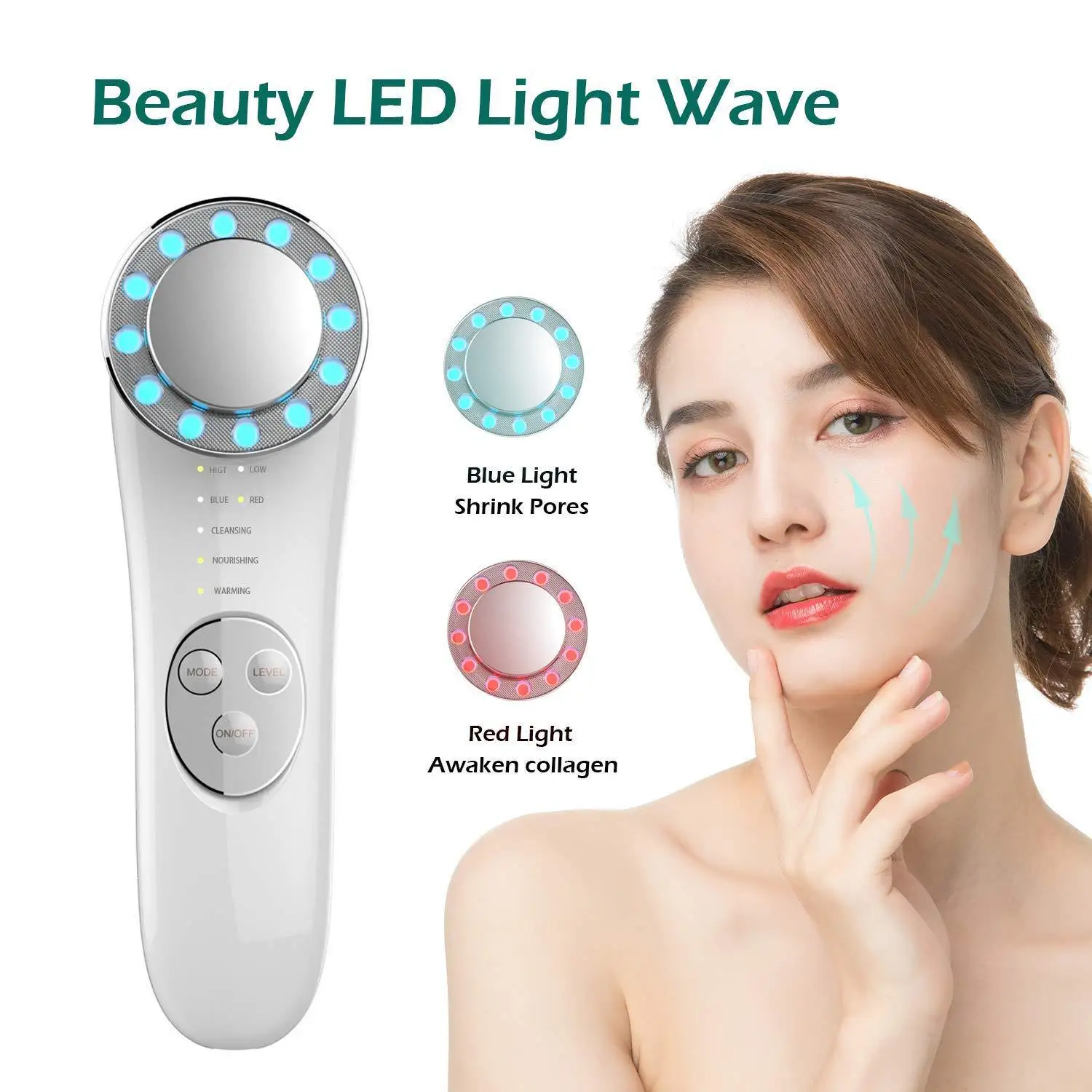 V Line Face Lifting Skin Tightening Massage Roller EMS Facial Massager Vibration Microcurrent Double Chin Reducer Beauty Device