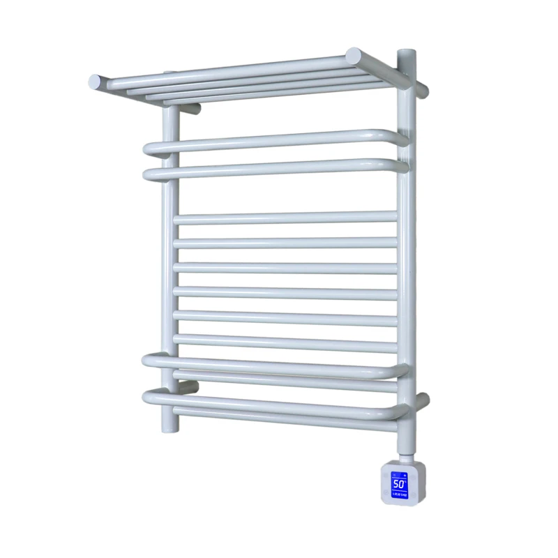 

Electric towel rack household bathroom bath towel drying white carbon fiber heating stainless steel