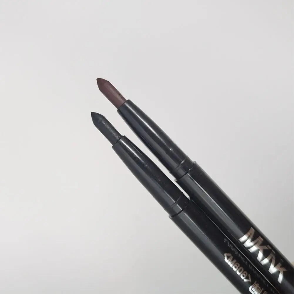 Lápis delineador à prova d'água, 3 peças, gel sedoso, fosco, marrom, contorno preto, à prova de manchas, secagem rápida, ferramenta de maquiagem para os olhos para iniciantes