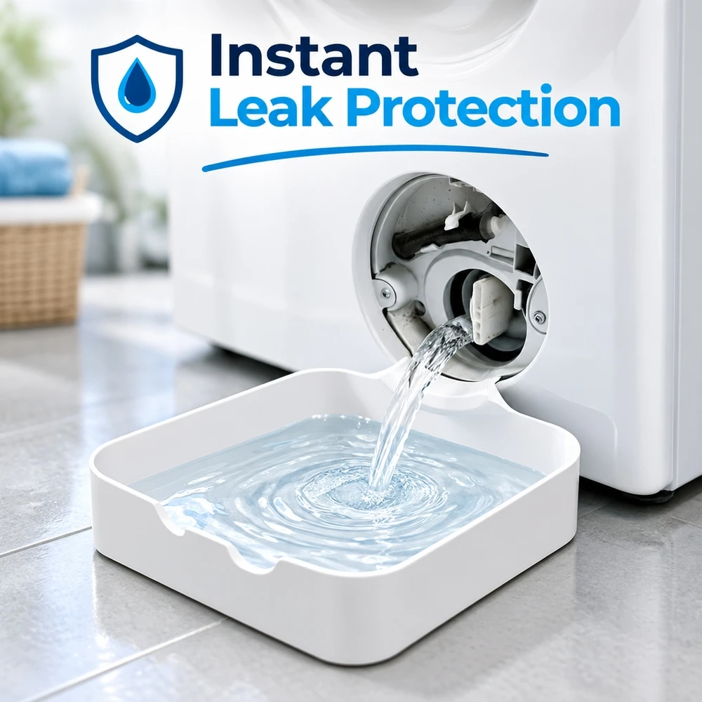Durable Anti Slip Washer Drain Tray Thick Leak Proof Floor Protection Base Support Collection Pan for Bosch Siemens Kit