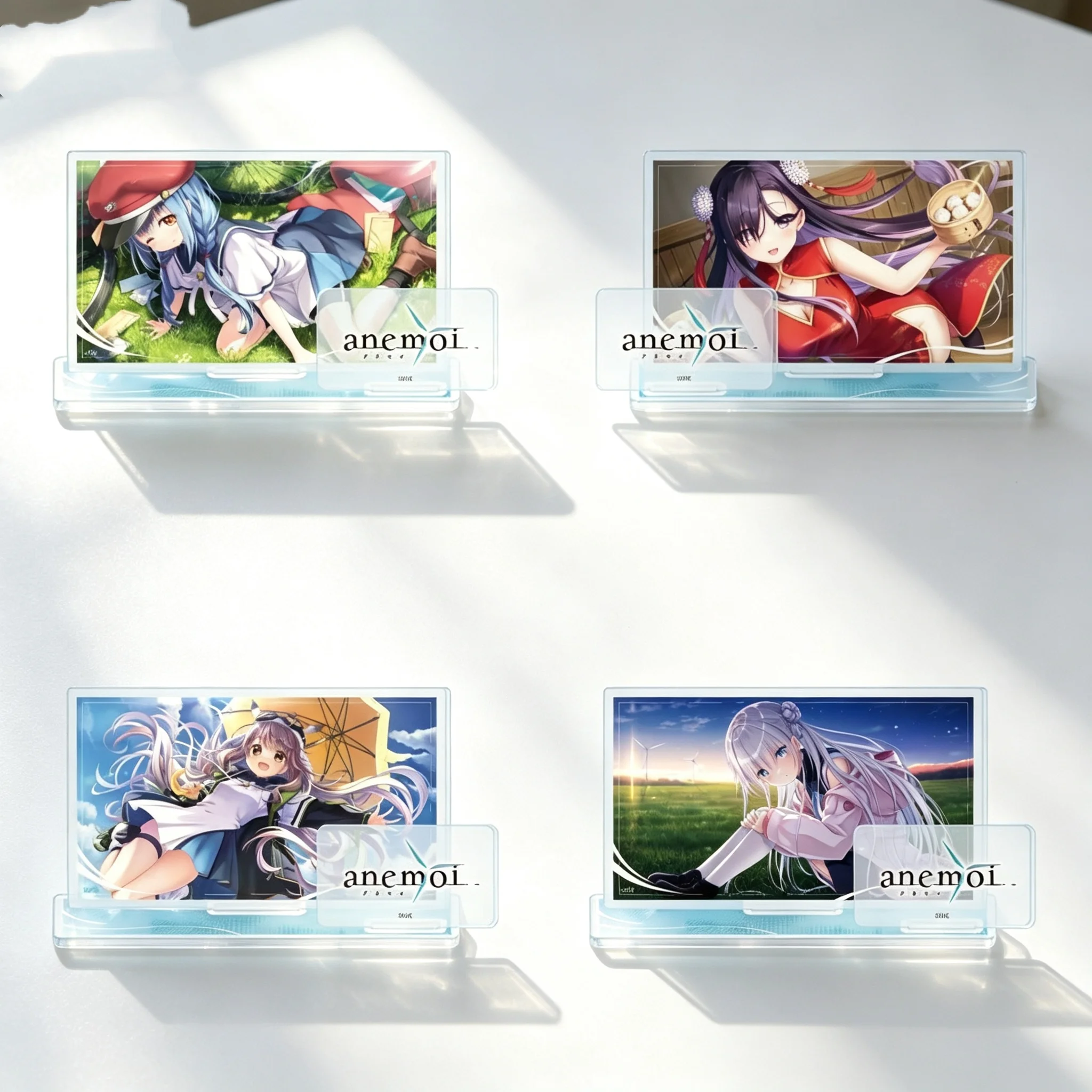Visual Novel Game Anemoi Spica Tsujikura Hiiro Awayuki Scene Drawing Acrylic Stand Figure Model Plate Keychains Desk Decor