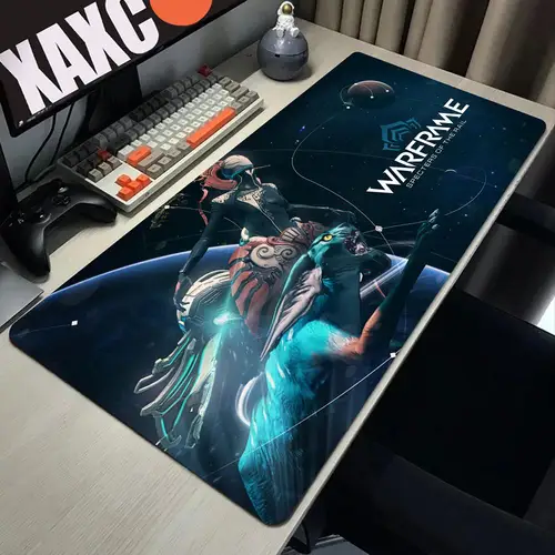 Imagen 1 del producto Alfombrilla para ratón Warframe, alfombra para ratón Valorant, accesorios para juegos, mesa de ordenador, alfombrilla antideslizante para teclado, Pc Xxl, ratones grandes