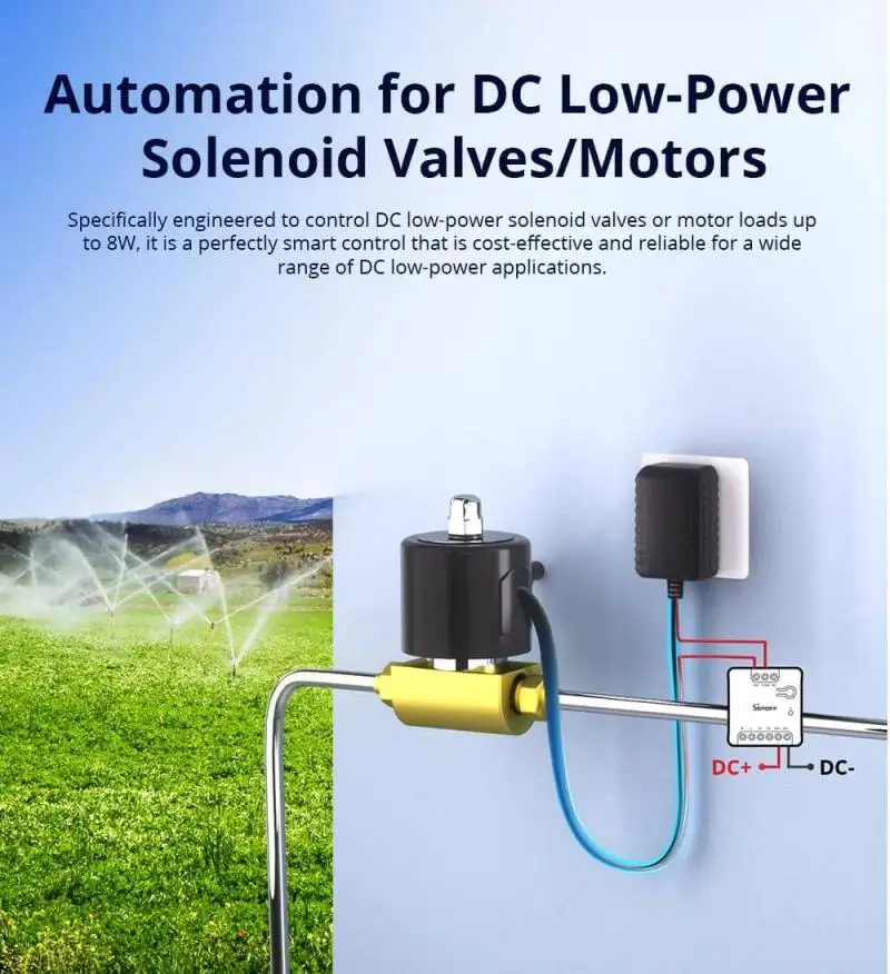 SONOFF MINI-D WiFi Smart Switch Matter Dry Contact Device Supports AC/DC Power Works with eWeLink Apple Home Alexa Google Home